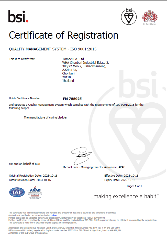 JIAMOEI ISO9001